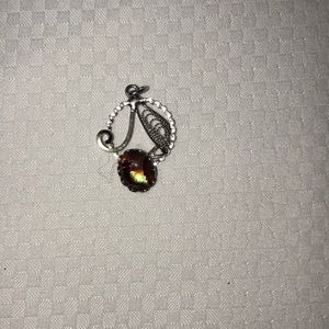 Silver and purple pendant